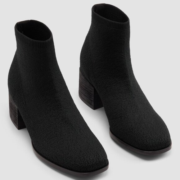 Eileen Fisher Oriel Recycled Stretch Knit Bootie Women's Size 8 Black NEW *NOTES - Picture 1 of 10